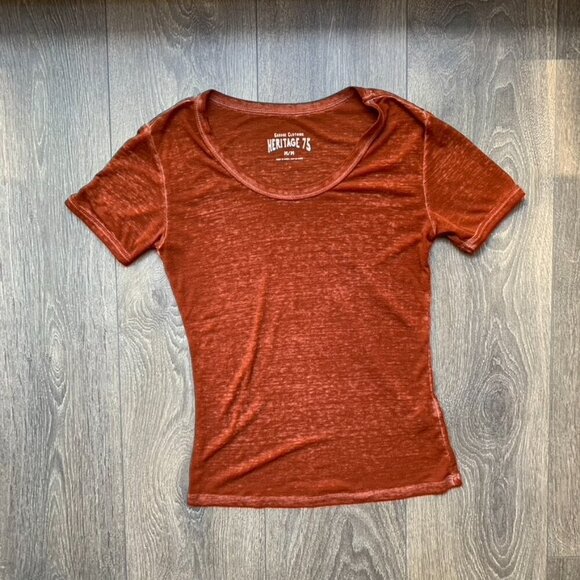 Garage Clothing Tee T-shirt Burnout Heathered marled Short sleeve crewneck - Picture 10 of 13